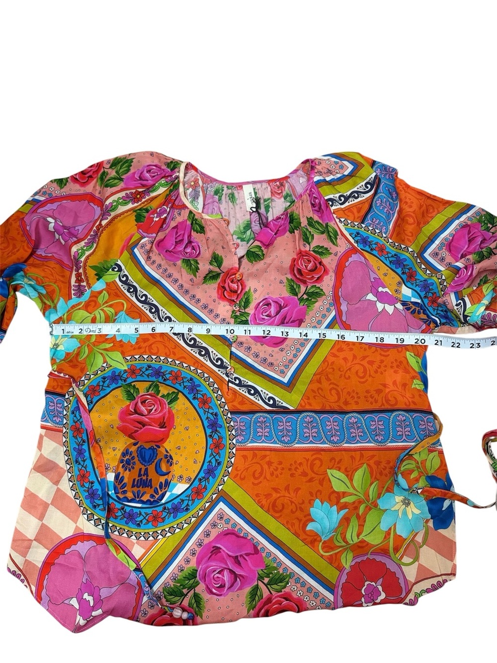 Spell NWT Aphrodite floral pink boho chic coastal cowgirl festival blouse - Picture 12 of 12